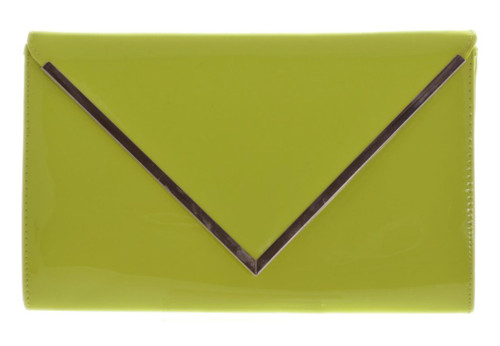 Girly Handbags Glossy Oversized Clutch Bag