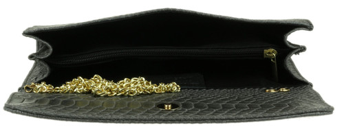 girly handbags Italian Snake Suede Clutch Bag