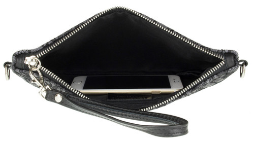 girly handbags Italian Suede Lace Clutch Bag