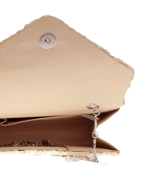 Girly Handbags Lace Satin Clutch Bag