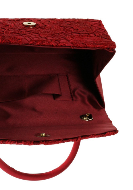 Girly Handbags Lace Top Handle Clutch Bag