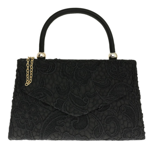 Girly Handbags Lace Top Handle Clutch Bag