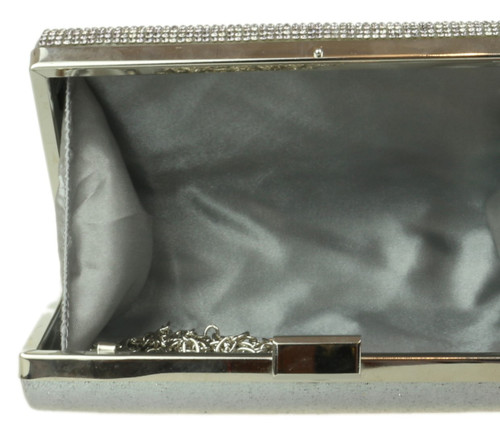 Girly Handbags Luxury Satin Hard Case Clutch Bag