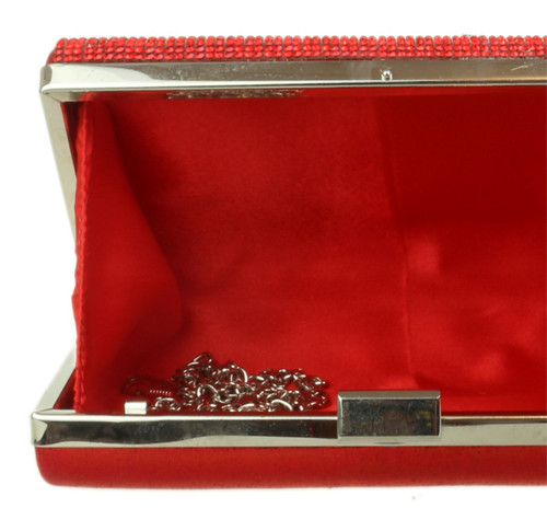 girly handbags Luxury Satin Hard Case Clutch Bag