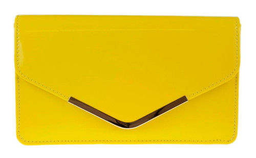 Girly Handbags Metallic Frame Envelope Clutch Bag