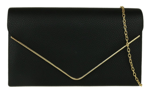 Girly Handbags Metallic Frame Leather Clutch Bag