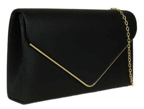 Girly Handbags Metallic Frame Leather Clutch Bag