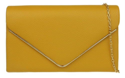 girly handbags Metallic Frame Leather Clutch Bag