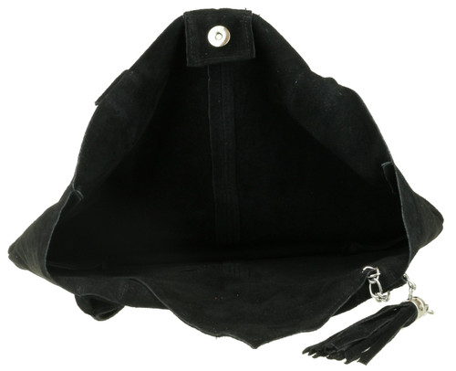 Girly Handbags Open Top Real Suede Shoulder Bag