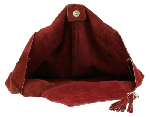 girly handbags Open Top Real Suede Shoulder Bag