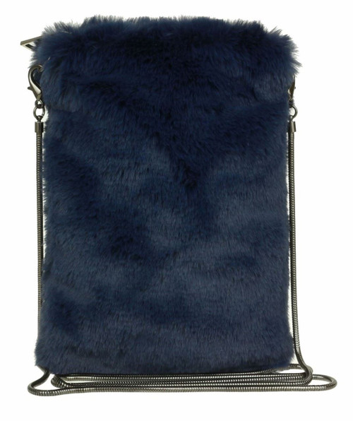 Girly Handbags Pearls Fur Clutch Bag
