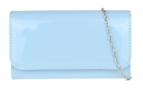 Girly Handbags Plain Glossy Clutch Bag