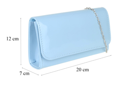 Girly Handbags Plain Glossy Clutch Bag