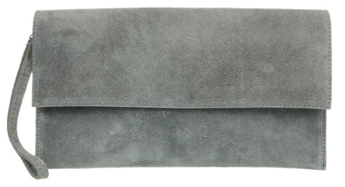 Girly Handbags Plain Suede Clutch Bag