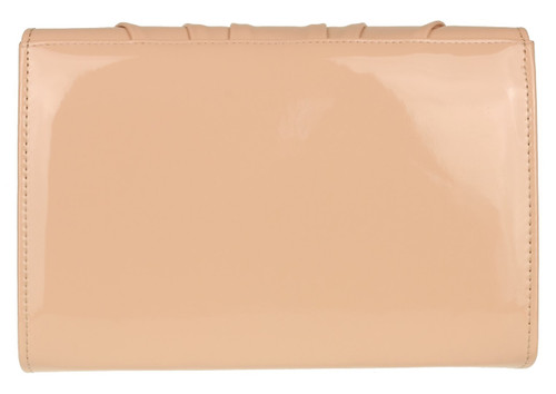 Girly Handbags Pleated Patent Clutch Bag