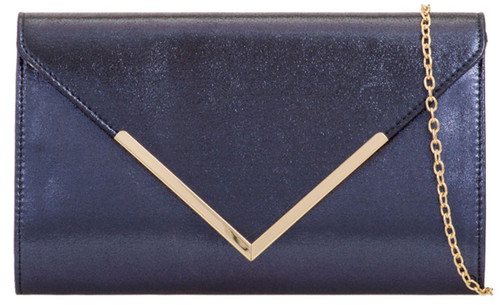 Girly Handbags Shimmer Frame Clutch Bag