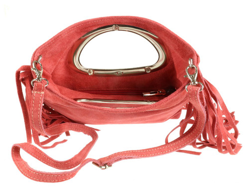 Girly Handbags Suede Fringe Handbag
