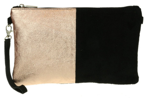 Girly Handbags Two Tone Metallic Clutch Bag