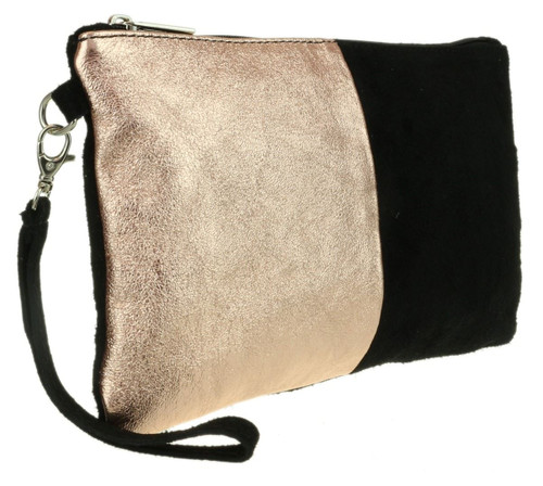 Girly Handbags Two Tone Metallic Clutch Bag