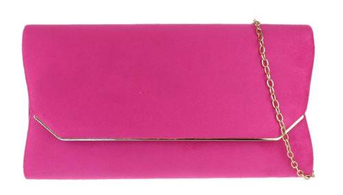 girly handbags Women Plain Suede Effect Clutch Bag