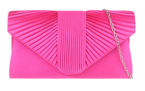 girly handbags Women Pleated Satin Clutch Bag