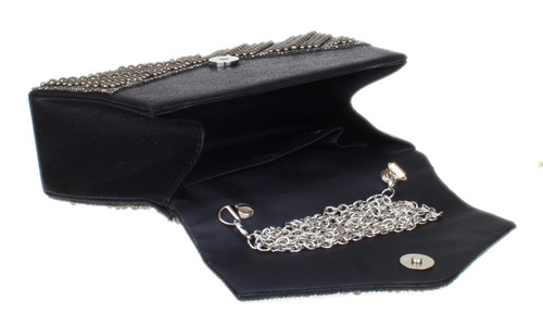 Girly Handbags Womens Beaded Diamante Handheld Bag