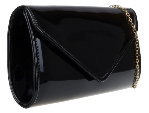 Girly Handbags Womens Plain Glossy Clutch Bag