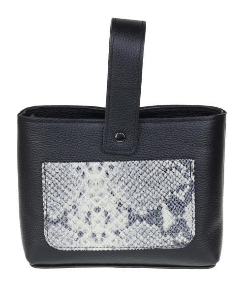 Girly Handbags Womens Snake Skin Pocket Handbag