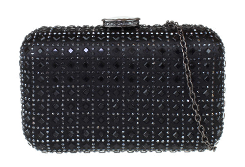 Girly Handbags Womens Beaded Rhinestones Compact Clutch Bag