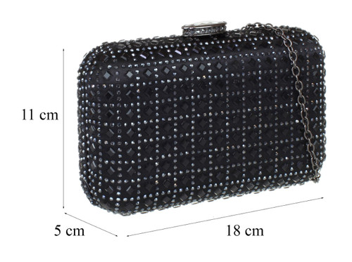 Girly Handbags Womens Beaded Rhinestones Compact Clutch Bag