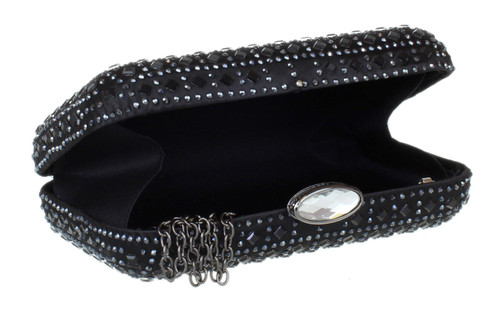 Girly Handbags Womens Beaded Rhinestones Compact Clutch Bag