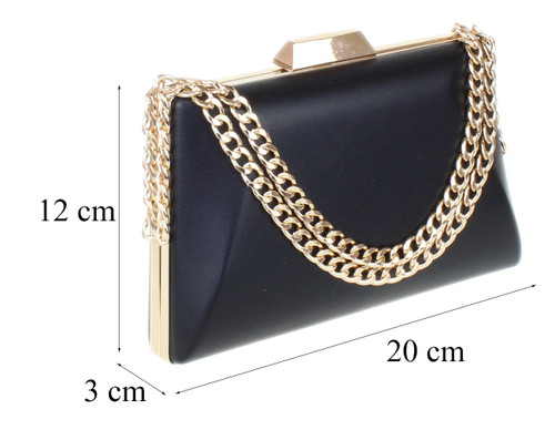 Girly Handbags Womens Faux Leather Plain Compact Evening Bag