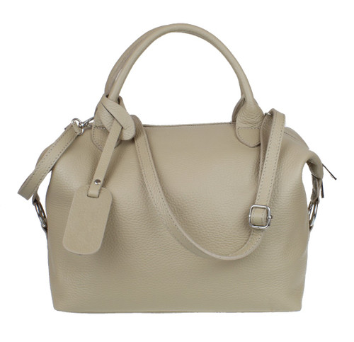 Girly Handbags Womens Genuine Leather Plain Side Circle Hobo Handbag