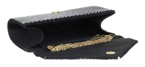 Girly Handbags Womens Glitter Diamante Evening Clutch Bag