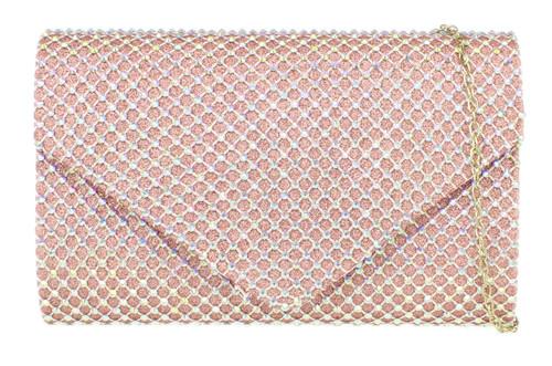 Girly Handbags Womens Glitter Diamante Evening Clutch Bag