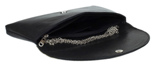 Girly Handbags Womens Glitter Flat Diamante Clutch Bag
