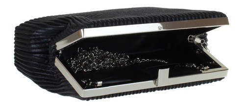 Girly Handbags Womens Glitter Pleated Retro Evening Clutch Bag