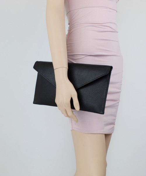 Girly Handbags Womens Italian Genuine Leather Envelope Clutch Bag