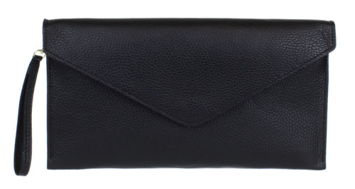 Girly Handbags Womens Italian Genuine Leather Envelope Clutch Bag