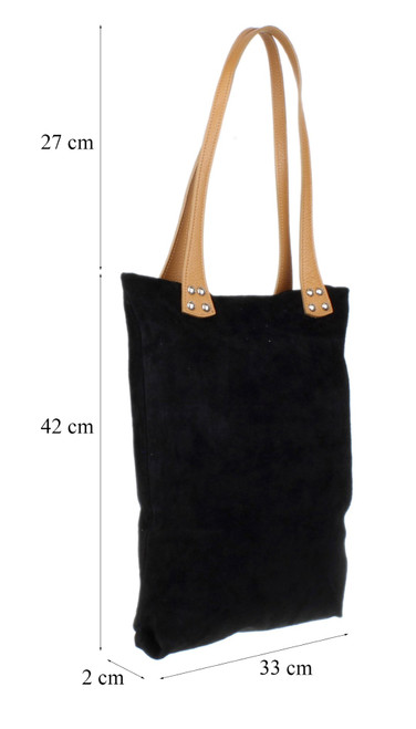 Girly Handbags Womens Italian Suede Genuine Leather Laptop Shopper Bag