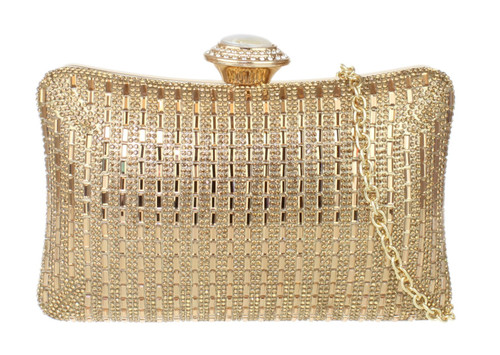 Girly Handbags Womens Rhinestones Satin Box Clutch Bag