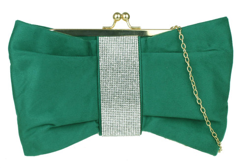 girly handbags Womens Satin Bow Shape Diamante Clutch Bag