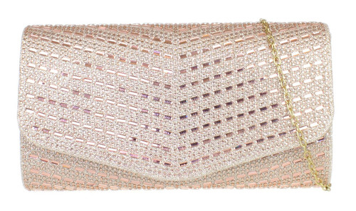 girly handbags Womens V Shape Diamante Gems Clutch Bag