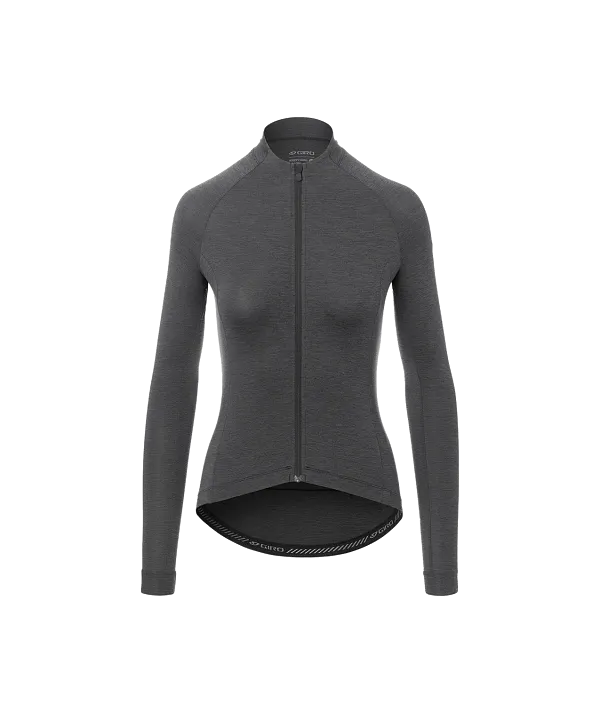 giro Women's New Road Long Sleeve Jersey Charcoal Heather Grey