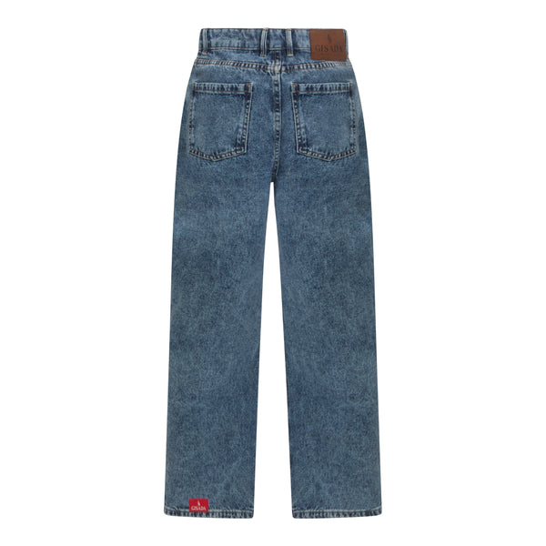 Gisada Boyfriend Crop Denim Jeans With Bottom Label