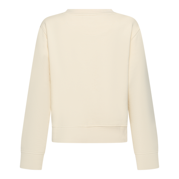 Gisada Crop Fit Sweatshirt In Midweight Cotton With Puff Print