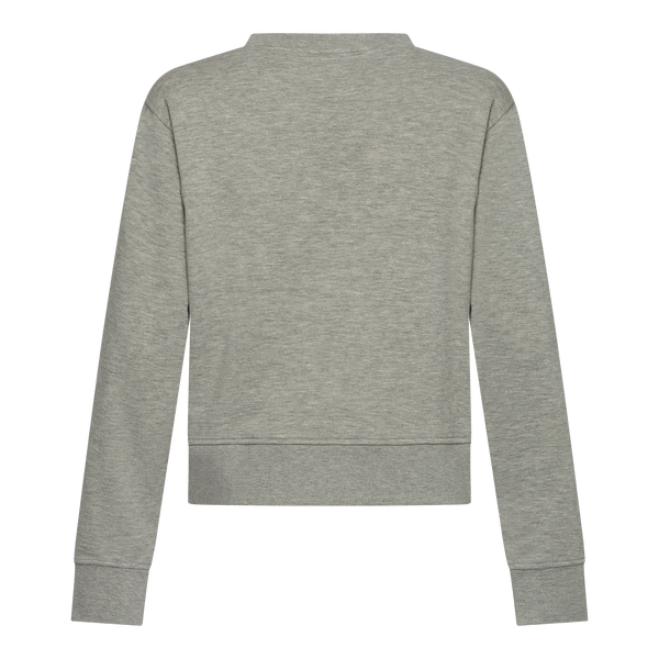 Gisada Crop Fit Sweatshirt In Midweight Cotton With Puff Print