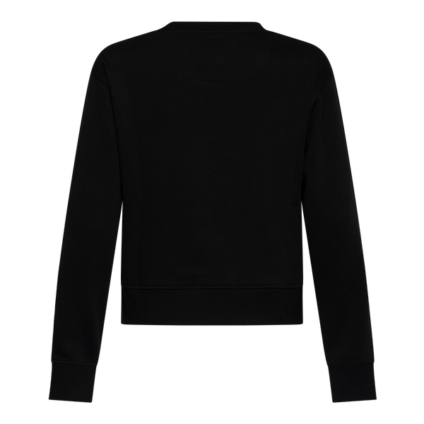 Gisada Crop Fit Sweatshirt In Midweight Cotton With Puff Print