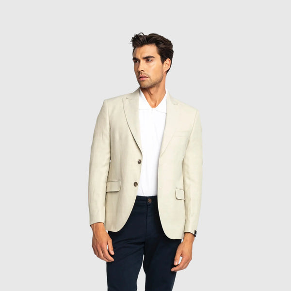 Gisada Barcelona Blazer In Luxe Cotton Linen