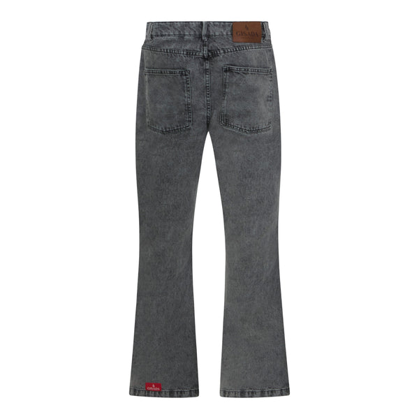 Gisada Flared Denim Jeans With Bottom Label